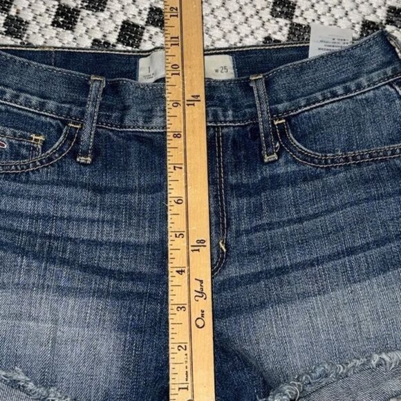 Hollister Womens Denim Cutoff Shorts W25 Size 1 Distressed Frayed Hem Blue - Picture 10 of 10